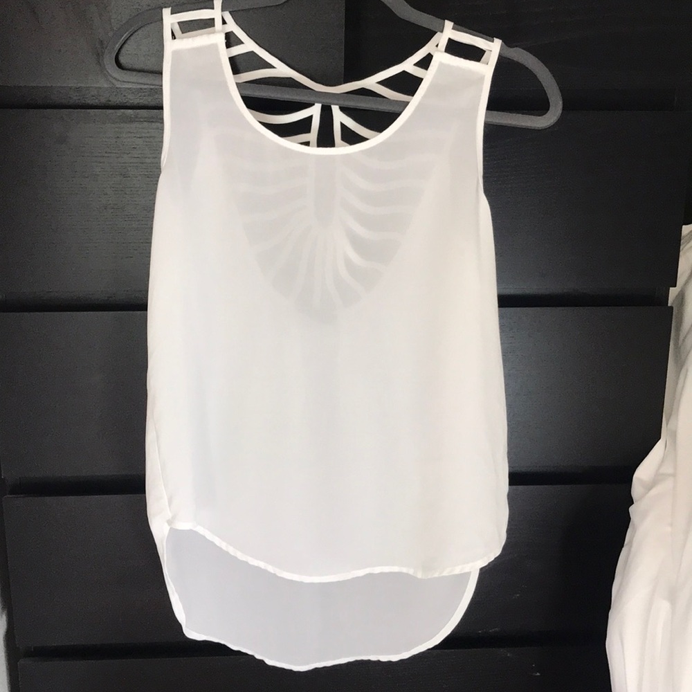 White sheer blouse